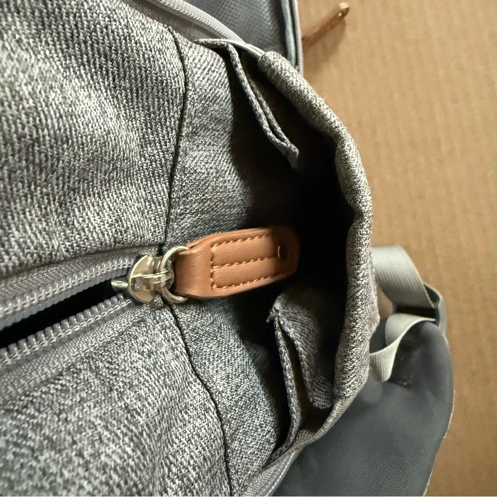 Ruvalino Gray Diaper Backpack Bag